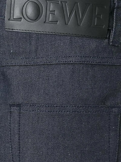 Shop Loewe Colour Block Denim Pants In Blue