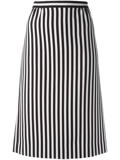 Marc Jacobs Striped Skirt In Black/parchment
