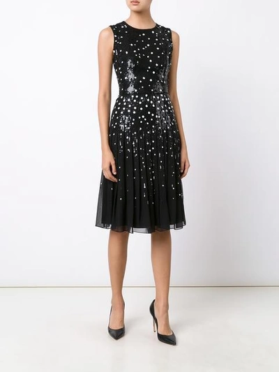 Shop Carolina Herrera Sequin Dots Detailing Dress