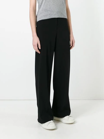 Shop Dkny Tailored Wide Leg Trousers In Black