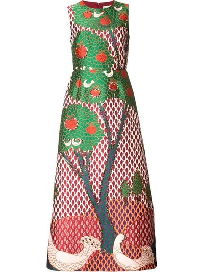 Shop Red Valentino Tree Print Flared Dress