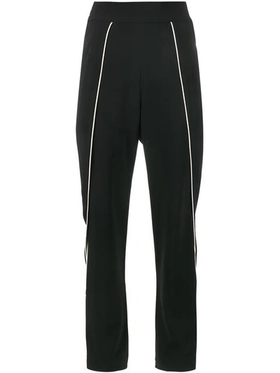 Jonathan Simkhai Crepe Side Cutout Pants In Black