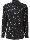 Equipment Black Shirt With All-over Star Motif And Patch Pockets On The Chest