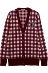 CHRISTOPHER KANE Gingham wool and cashmere-blend cardigan