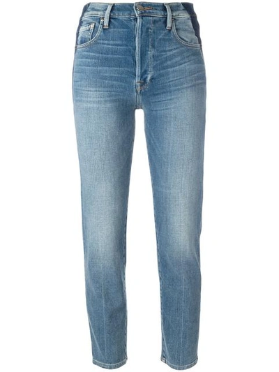 Frame Le Original Reverse Raw Jeans In Blue