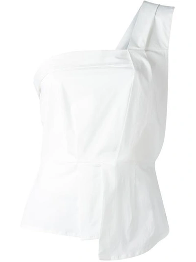 Shop Erika Cavallini One-shoulder Top In White