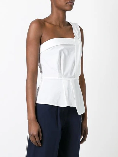 Shop Erika Cavallini One-shoulder Top In White