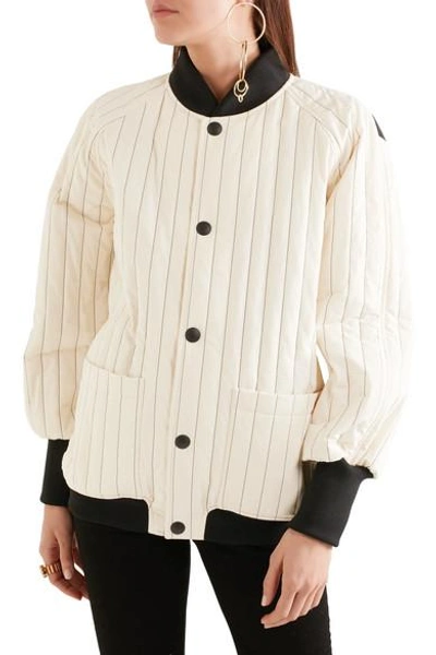 Shop Marni Quilted Cotton-blend Bomber Jacket