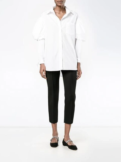 Shop Simone Rocha Drop Shoulder Shirt In White