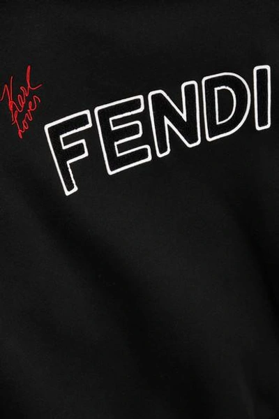 Shop Fendi Karlito 平纹针织绗缝软壳面料羽绒飞行员夹克