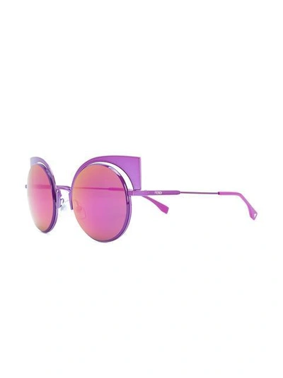 Shop Fendi Eyeshine Sunglasses In Pink