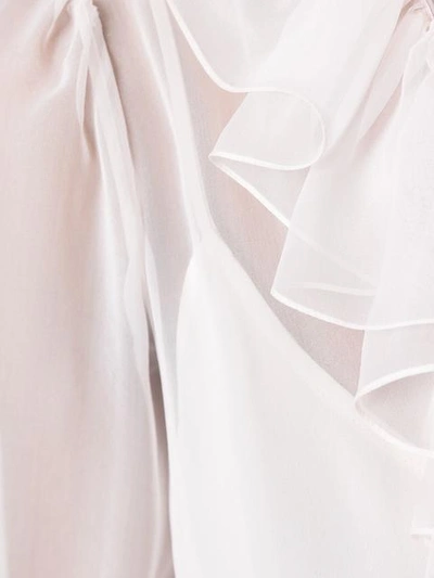 Shop Givenchy Seidenkleid Mit Volants In Pink