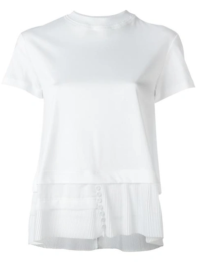 Carven Pleated Sheer Detailing T-shirt - White