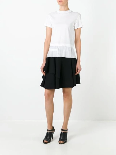 Shop Carven Pleated Sheer Detailing T-shirt - White