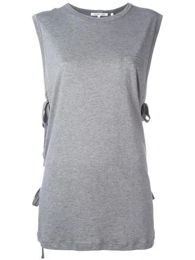 Helmut Lang Lace-up Laterals Sleeveless T-shirt - Grey