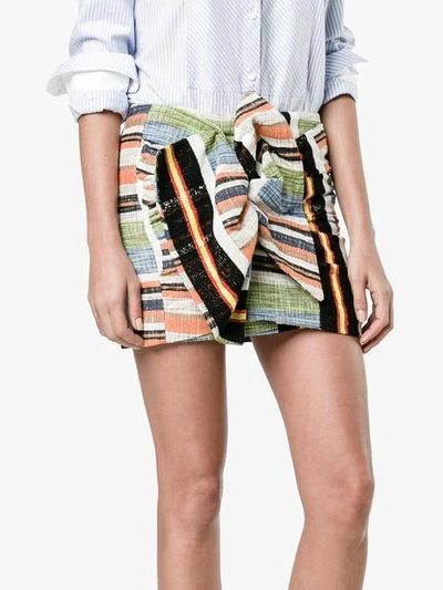 Shop N°21 Knotted Mini Skirt In Multicolour