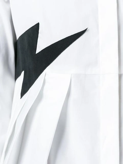 Shop Neil Barrett Lightning Patches Shirt In White