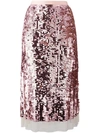 TORY BURCH sequinned A-line skirt,DRYCLEANONLY
