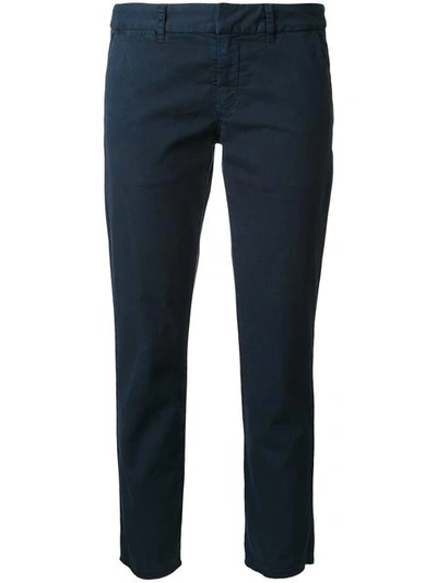 Nili Lotan 'east Hampton' Cropped Trousers In Blue