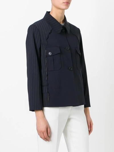 Shop Maison Margiela Chest Pockets Jacket - Blue