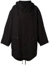 ANN DEMEULEMEESTER hooded oversized coat,16123102BI20511803155
