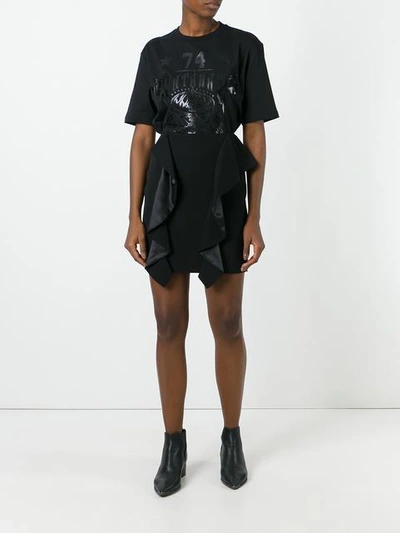 Shop Givenchy Draped Panel Mini Skirt In Black