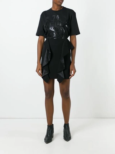 Givenchy Ruffle-detail Wool Mini Skirt In Black