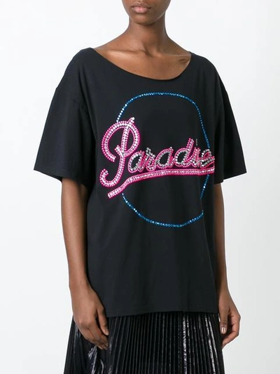 Shop Marc Jacobs Paradise Embellished T-shirt In Black