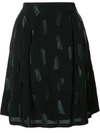 JUST FEMALE tonal print A-line skirt,HANDWASH