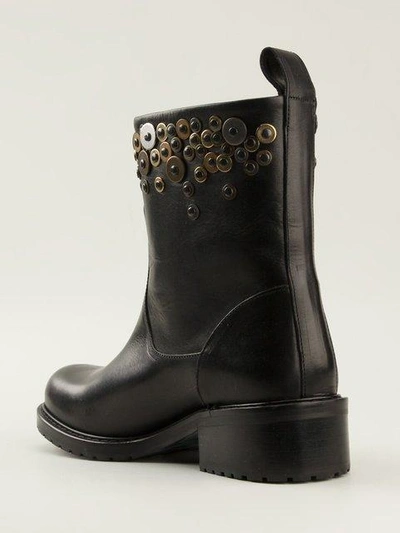 Shop Dsquared2 Embellished Biker Boots