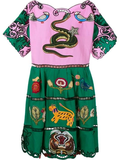 Shop Gucci Embroidered Dress