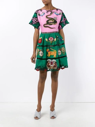 Shop Gucci Embroidered Dress