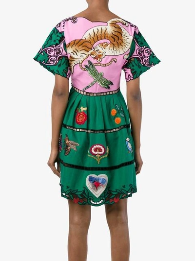 Shop Gucci Embroidered Dress