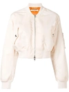 Givenchy Cropped Twill Bomber Jacket In Pink
