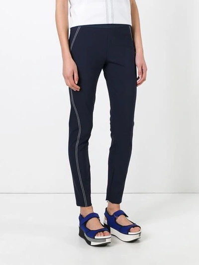 Shop Stella Mccartney Stitching Detail Leggings In Blue