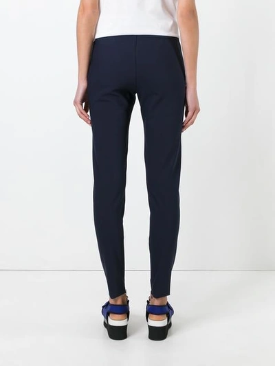 Shop Stella Mccartney Stitching Detail Leggings In Blue