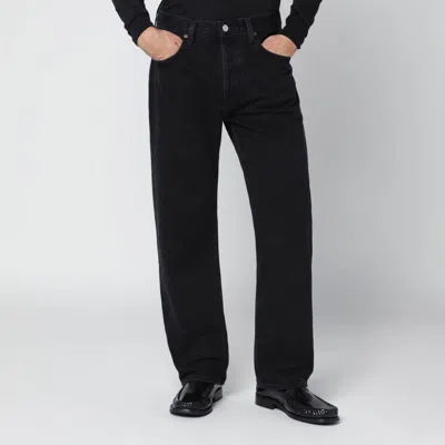 Agolde Black Regular Jeans Men In Black