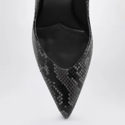 Miu Miu Ardesia 85 Python Print Leather Pumps In Black
