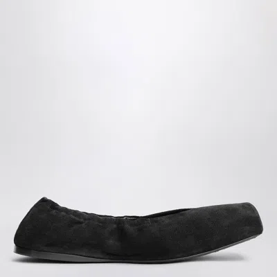 Alaïa Alaia Twotone Ballerina With Square Toe In Brown In Black