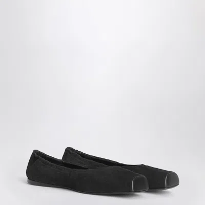 Alaïa Alaia Twotone Ballerina With Square Toe In Brown In Black
