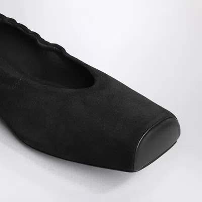 Alaïa Alaia Twotone Ballerina With Square Toe In Brown In Black