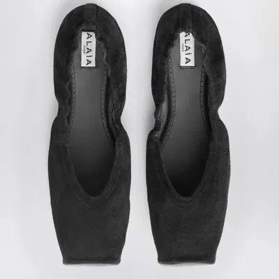 Alaïa Alaia Twotone Ballerina With Square Toe In Brown In Black