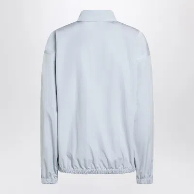 Prada Check-pattern Zip-fastening Jacket In Gray