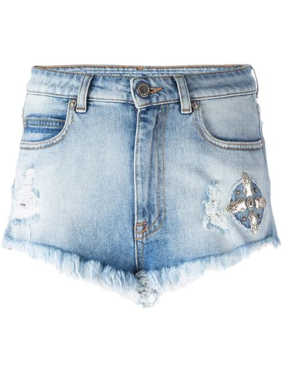 Shop Marcelo Burlon County Of Milan Ceth Denim Shorts