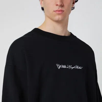 Off-white Script Arrow Diagonal Skate Sweatshirt In Black
