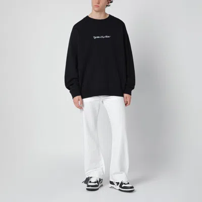 Off-white Script Arrow Diagonal Skate Sweatshirt In Black