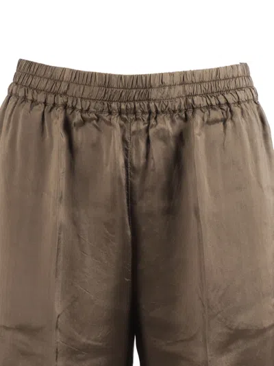Aspesi Elasticated Trousers In Brown