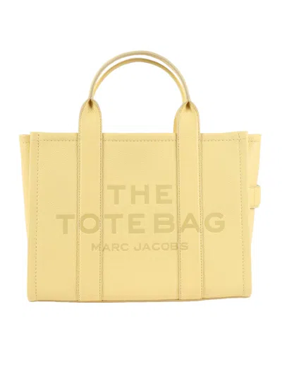 Marc Jacobs The Leather Medium Tote Bag In Yellow