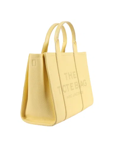 Marc Jacobs The Leather Medium Tote Bag In Yellow