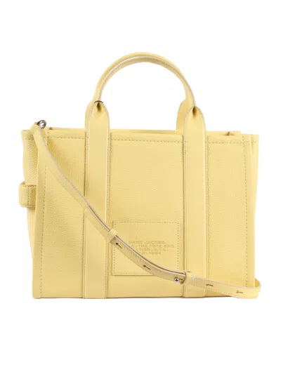 Marc Jacobs The Leather Medium Tote Bag In Yellow